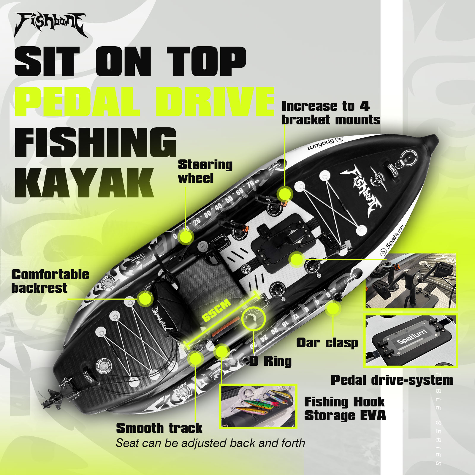 Spatium Pedal Kayak Şişme Balı - Fishing Kayak Sit On Top incelemesi ve fiyatı